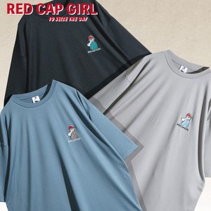 【24SS新作】RED CAP GIRL 接触冷感 とろみジョーゼット 胸刺繍 半袖T-shirt