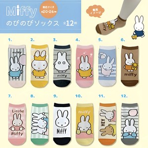 Ankle Socks Miffy Character Pattern Assorted Socks Ladies' Kids