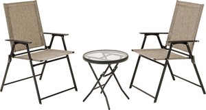 Garden Table/Chair Foldable Set of 3