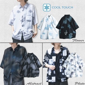 Button Shirt Polyester Silk Touch Cool Touch Loose Size
