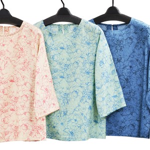 T-shirt Pullover Floral Pattern Made in Japan