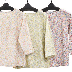 T-shirt Pullover Small Floral Pattern Cotton Lawn Made in Japan