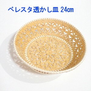 上品な白樺透かし皿（24cm）