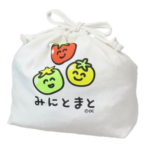 【巾着袋】おえかきさん マチ付ききんちゃくポーチ みにとまとさん
