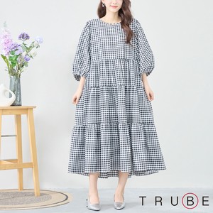 Casual Dress Plaid L One-piece Dress M 【2024NEW】