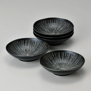 美浓烧 大钵碗 碟子套装 5张 日本制造