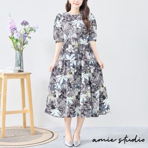 Casual Dress Chiffon Dress Floral Pattern L L size 【2024NEW】