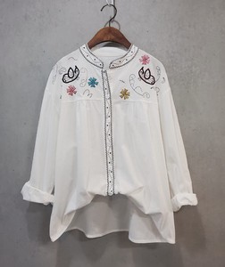 Button Shirt/Blouse Collar Blouse Embroidered 2024 Spring/Summer