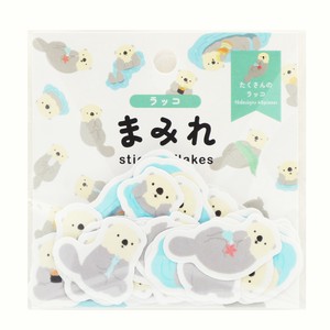 WORLD CRAFT Planner Stickers Sticker Animals Sea Otter Mamire Series Flake Seal