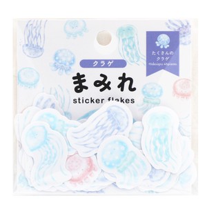 WORLD CRAFT Planner Stickers Sticker Jellyfish Animals Mamire Series Flake Seal