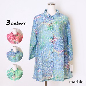 Button Shirt/Blouse Patterned All Over 2024 Spring/Summer