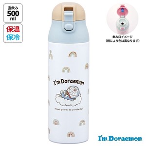 超軽量ロック付ワンプッシュステンレスマグボトル 500ml I'm Doraemon お空さんぽ