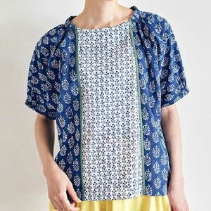 Button Shirt/Blouse Block Print 2024 Spring/Summer