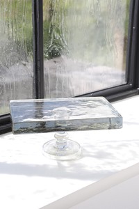 アイスオッター・ガラスコンポート　プランター/花瓶/インテリア/植物　※欠品次回2024/10月頃入荷