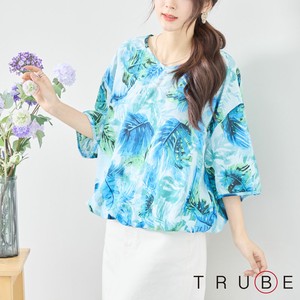 Tunic Tops Balloon Printed Cotton L 【2024NEW】