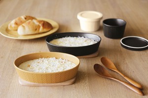 ヘリンボーン　グラタンM【日本製/耐熱皿/オーブン可・直火可/洋食器】