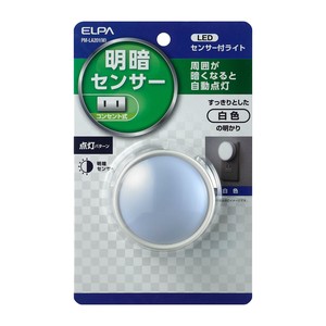 ELPA LEDセンサー付ライト 明暗センサー PM-LA201(W)