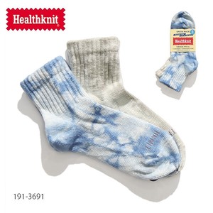ヘルスニット【Healthknit】タイダイ 2Pソックス ショートソックス 靴下 2足セット メンズ レディース