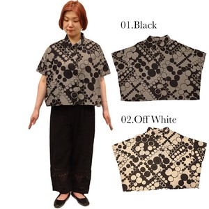Button Shirt/Blouse Printed Ladies' Japanese Pattern
