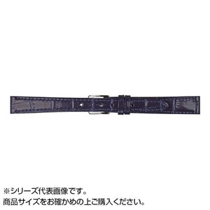 MIMOSA(ミモザ) 時計バンド P型押ワニ 10mm ネイビー (美錠:銀) CP-N10