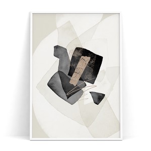 ミニポスター【 ブラック11 】 北欧アブストラクト 抽象画ポスター