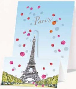 ●ドイツ製 キラキラ　箔押　ダイカット　グリーティングカード　PARIS