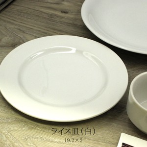 ライス皿（白）【 日本製 中皿 美濃焼 洋食器】