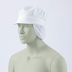 調理用帽子 9-810_F 八角帽子たれ付 兼用 ツバ小 白 フリーサイズ 住商モンブラン