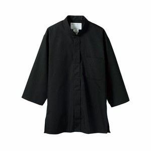 コックコート 2-235_L 調理シャツ 兼用 7分袖 黒 L 住商モンブラン