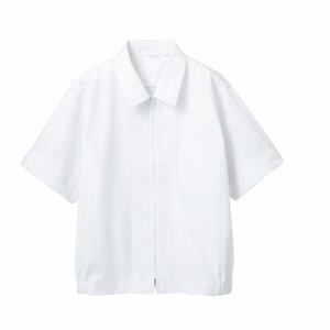 白衣 8-712_L ジャンパー 兼用 半袖 白 L 住商モンブラン