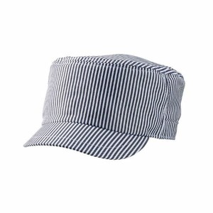 店舗スタッフ用帽子 9-1336_F ワークキャップ 兼用 紺ストライプ フリーサイズ