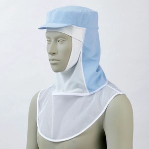 衛生用帽子 9-1502_L 頭巾帽子 兼用 かぶり式 ブルー L 住商モンブラン