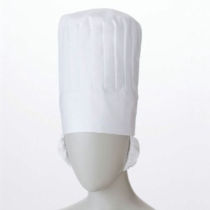 調理用帽子 9-885_F コック帽たれ付 兼用 白/白メッシュ フリーサイズ 住商モンブラン