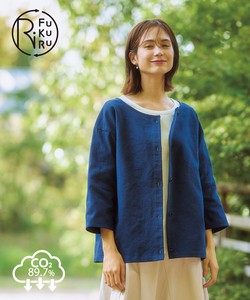 【セール対象商品】　綿100%　日本製　羽織りものにもなるシャツジャケット　遠州織生地使用　RiFUKURU