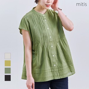 Button Shirt/Blouse Flare Cambric Cotton 【2024NEW】