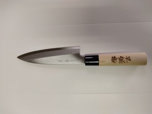 日本製　堺の包丁　堺源吉作　ハガネ　舟行　包丁　165mm