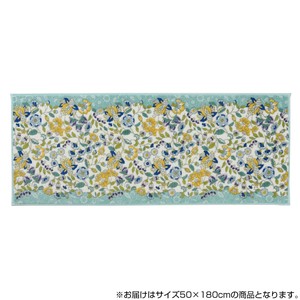 川島織物セルコン ミントン ガーデンナチュール キッチンマット 50×180cm FT1230 BG ブルーグリーン
