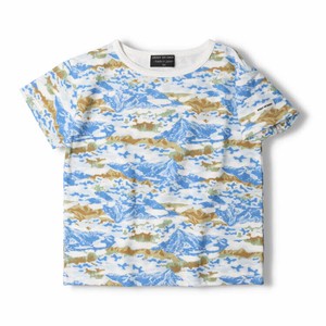 総柄半袖Tシャツ   V32812   日本製、綿100%、山、雲海、アウトドア