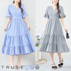 Casual Dress V-Neck L One-piece Dress Tiered 【2024NEW】