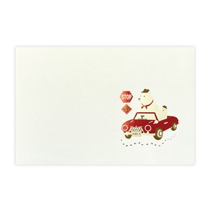 Postcard Foil Stamping Bear Made in Japan