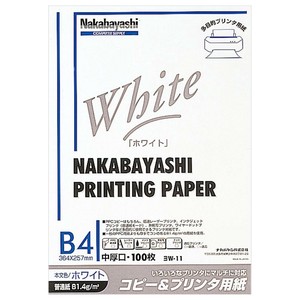 ナカバヤシ　コピ-＆ワ-プロ用紙ワイヤ-ドット式B4シロ　ヨW-11