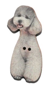 Button Wooden Buttons Dog