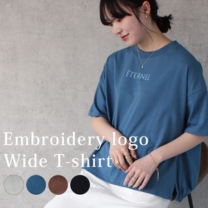 T-shirt Tops Embroidered 2024 Spring/Summer
