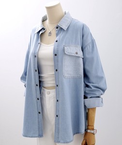 Button Shirt/Blouse Denim Blouson 2024 Spring/Summer