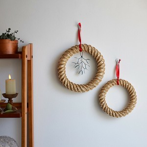 【予約受付・再入荷待ち】ストローリース／クリスマス 正月 ハンドメイド
