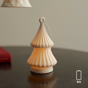半磁器のLEDオーナメント ツリー／クリスマス
