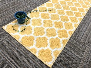 モロッカン柄「エリプス」ウォッシャブル おしゃれ かわいい キッチンマット ベッドサイド