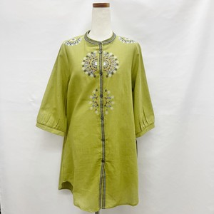 Button Shirt/Blouse Embroidered 2024 Spring/Summer