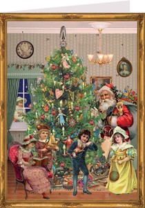 【5/6まで】アドベントカレンダー サンタとクリスマスツリー【クリスマス/受注発注商品/ドイツ製】