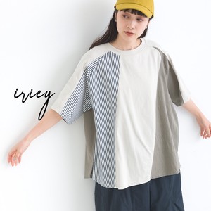 T-shirt Pullover Mixing Texture Switching 【2024NEW】